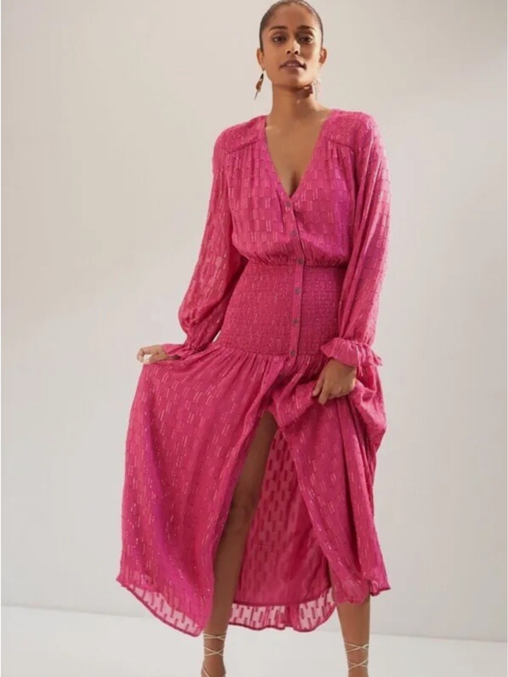 Anthropologie Long Sleeve Maxi Dress